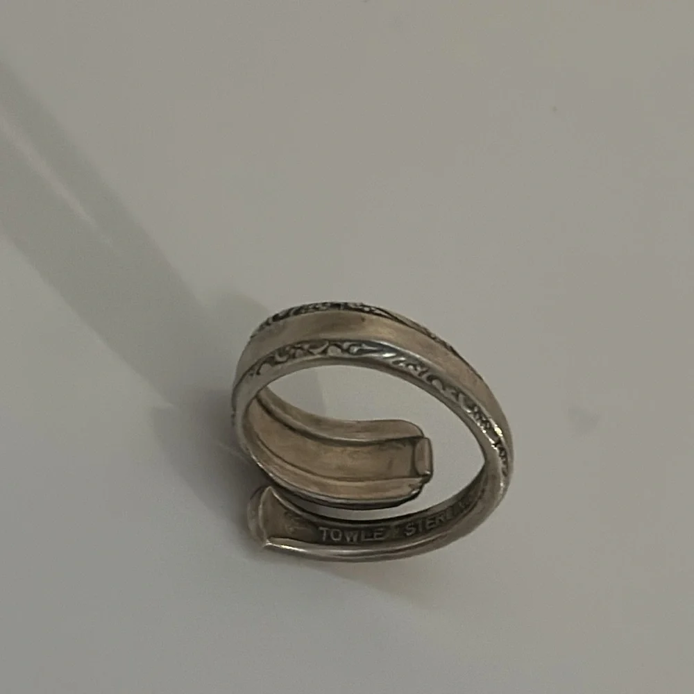 Sterling adjustable silver spoon ring - Picture 2 of 2